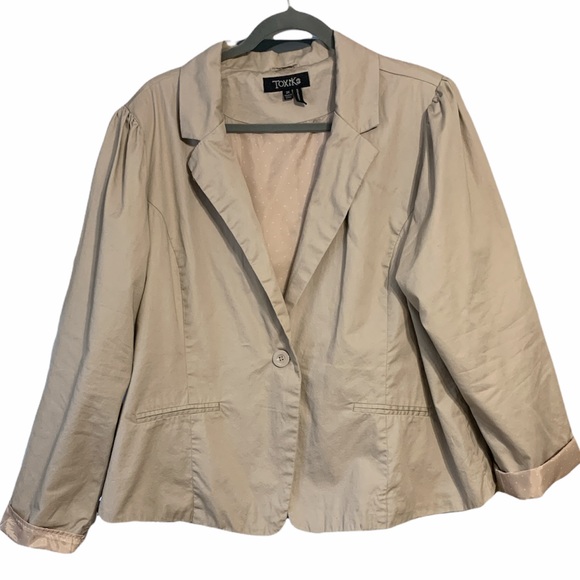 Blazer with White Polka Dot Lining - Picture 1 of 4